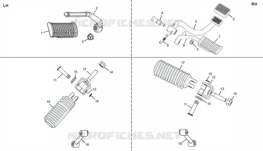 REPOSES PIEDS ET PEDALE FREIN Royal Enfield MOTO 500 CLASSIC CLASSIC 500 STEALTH BLACK  CLASSIC 500 STEALTH BLACK