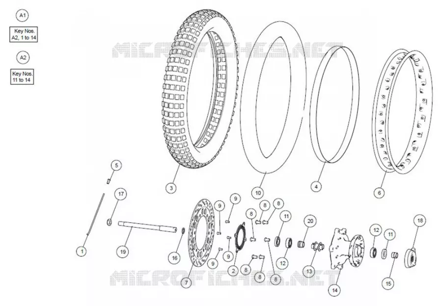 ROUE AVANT Royal Enfield MOTO 500 BULLET BULLET TRIALS 500 EURO 4  BULLET TRIALS 500 EURO 4