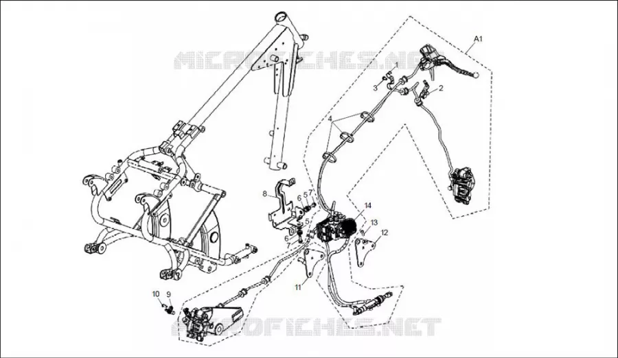 SUPPORTS ABS Royal Enfield MOTO 500 BULLET BULLET 500 EURO 4  BULLET 500 EURO 4
